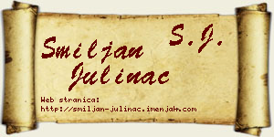Smiljan Julinac vizit kartica
